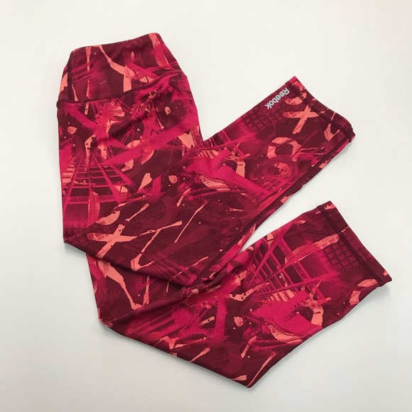 Reebok women’s leggings Sz xs red color - Picture 2 of 8